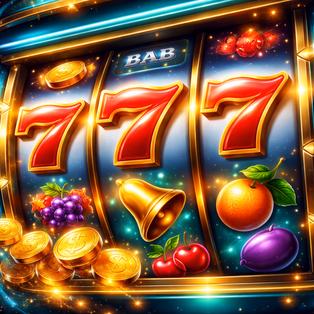 Happy woman enjoying live virtual slot games with glowing 777 icons at 11KK casino in BD